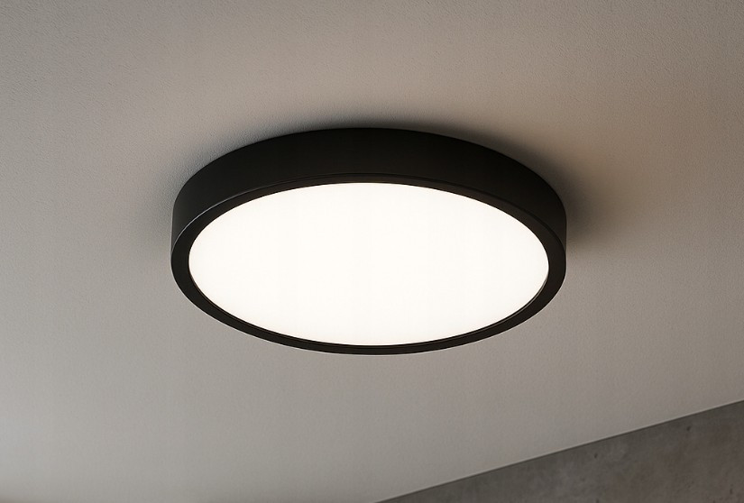 Plafon LED natynkowy okrągły D28,5/24W/4000K czarny