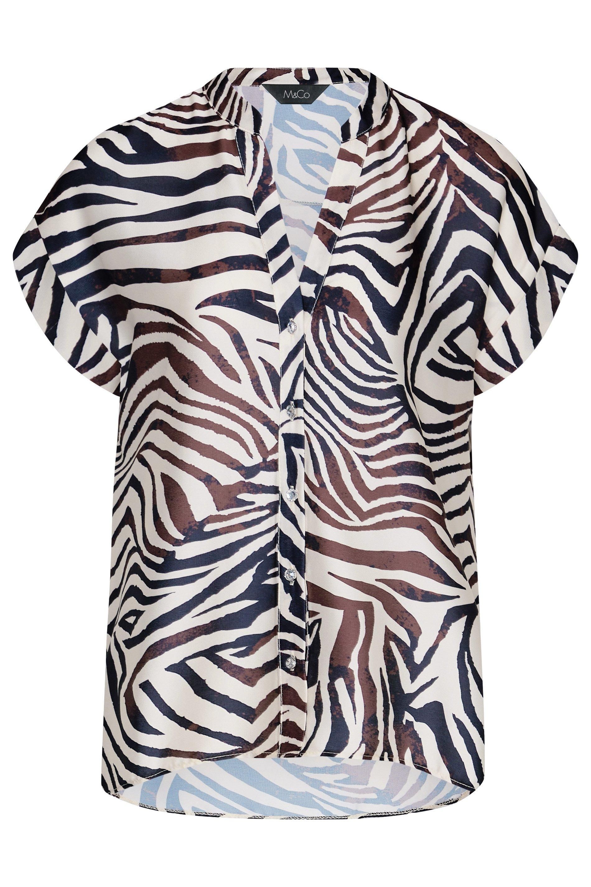 M&Co Short Sleeved Animal Print Shirt