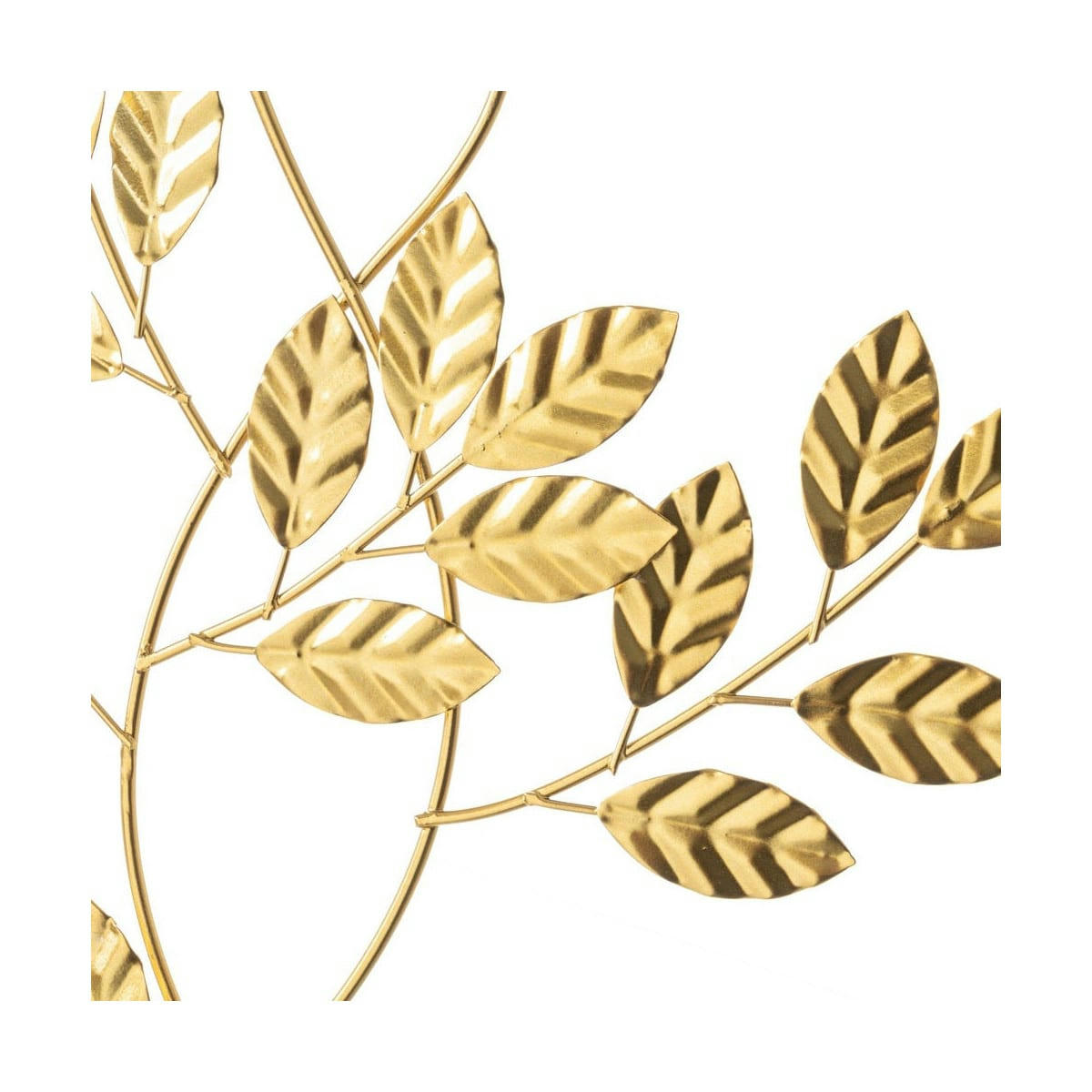 FEUILLES - Décoration murale branches en métal doré 33x60cm