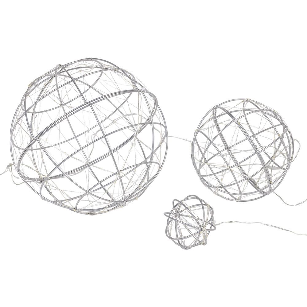 Boule de No&euml;l 100 LED blanc chaud x3
