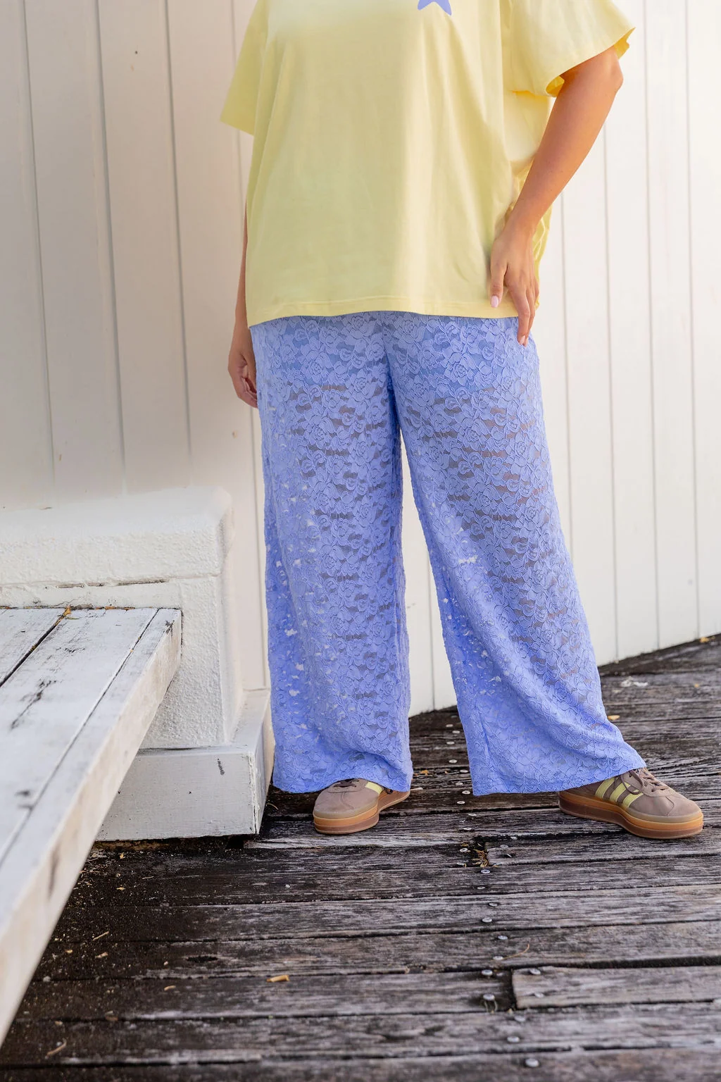Honey Lace Pant in Blue