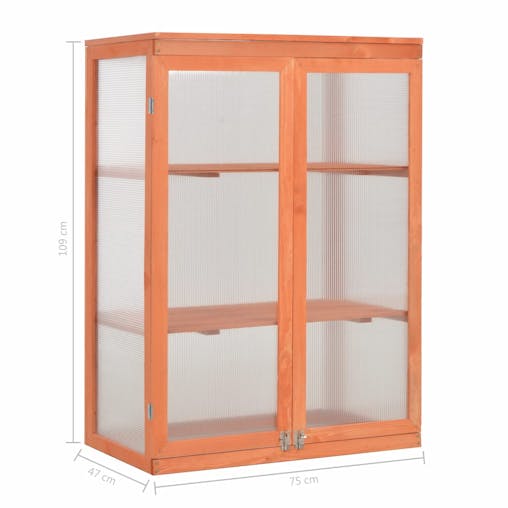NNEVL Greenhouse Wood 75x47x109 cm