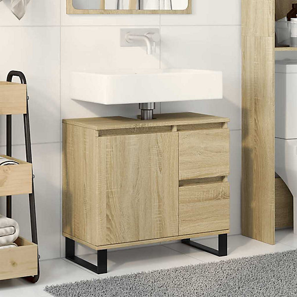 Armoire salle de bain chêne sonoma 65x33x60 cm vidaXL