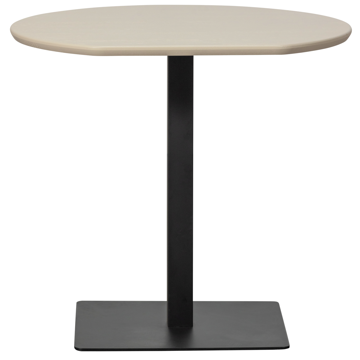 WOOOD bistro tafel eindstuk vingerlas Tablo - Eiken - Dakargrau - 80x74