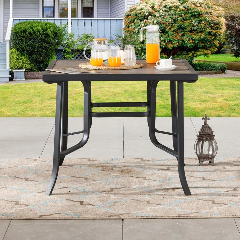 Patio Festival 35.4 Outdoor Metal Square Dining Table