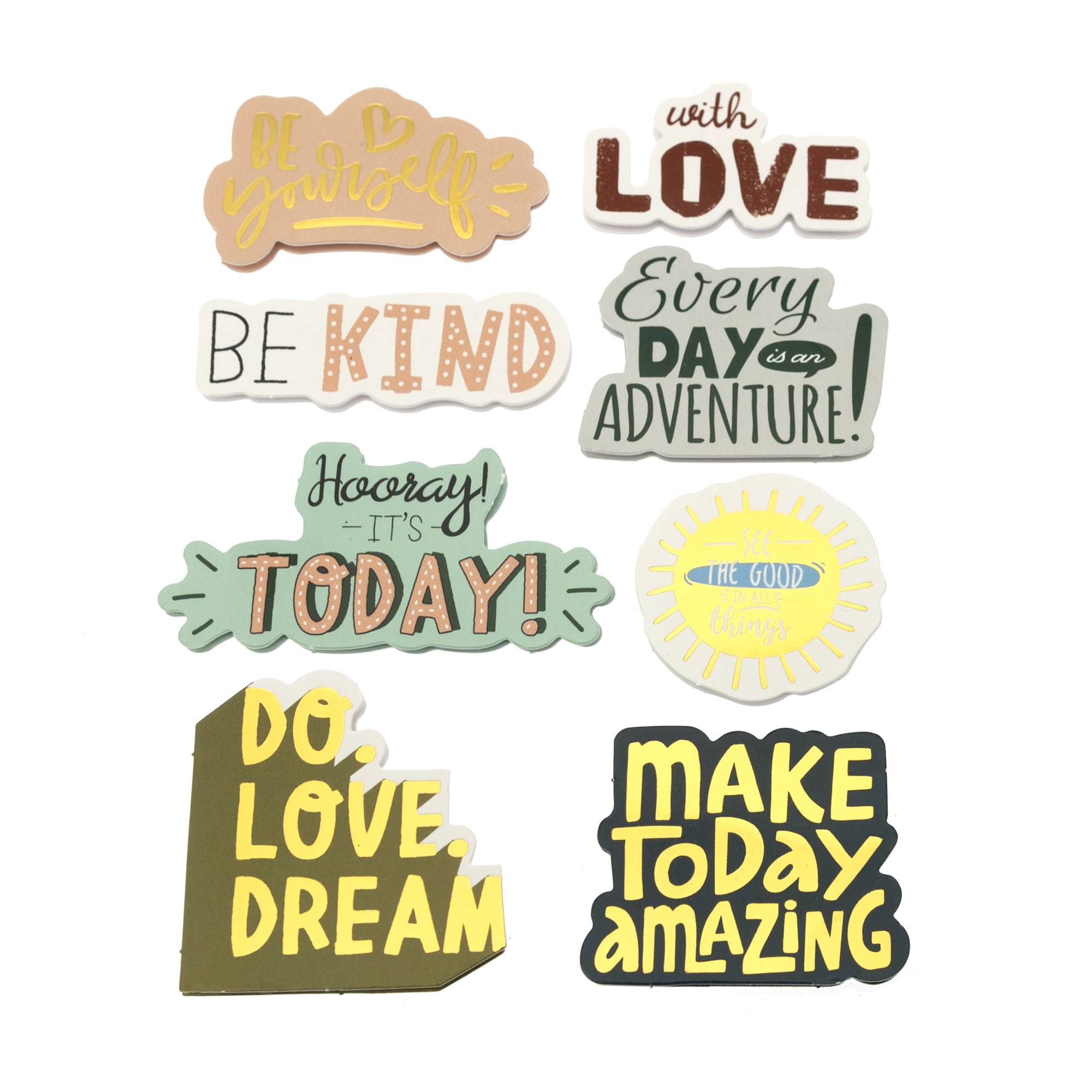 Positive Word Card Toppers 8 Pack