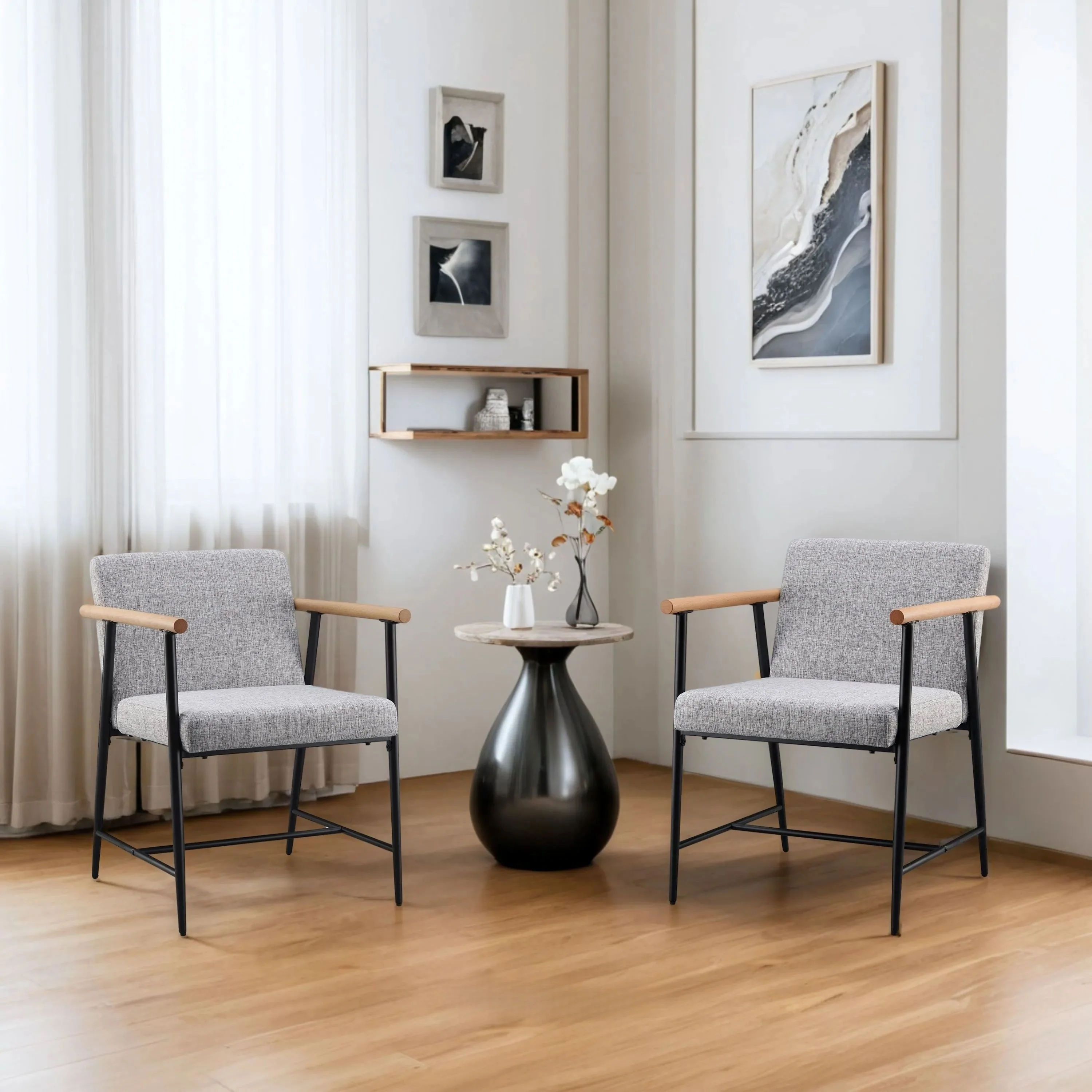 Elvryn Fabric Dining Chair (Set of 2) by Christopher Knight Home