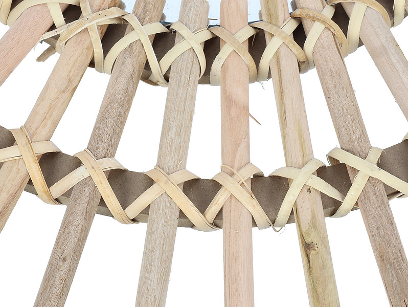 Lustro ścienne okrągłe Boho 50 cm