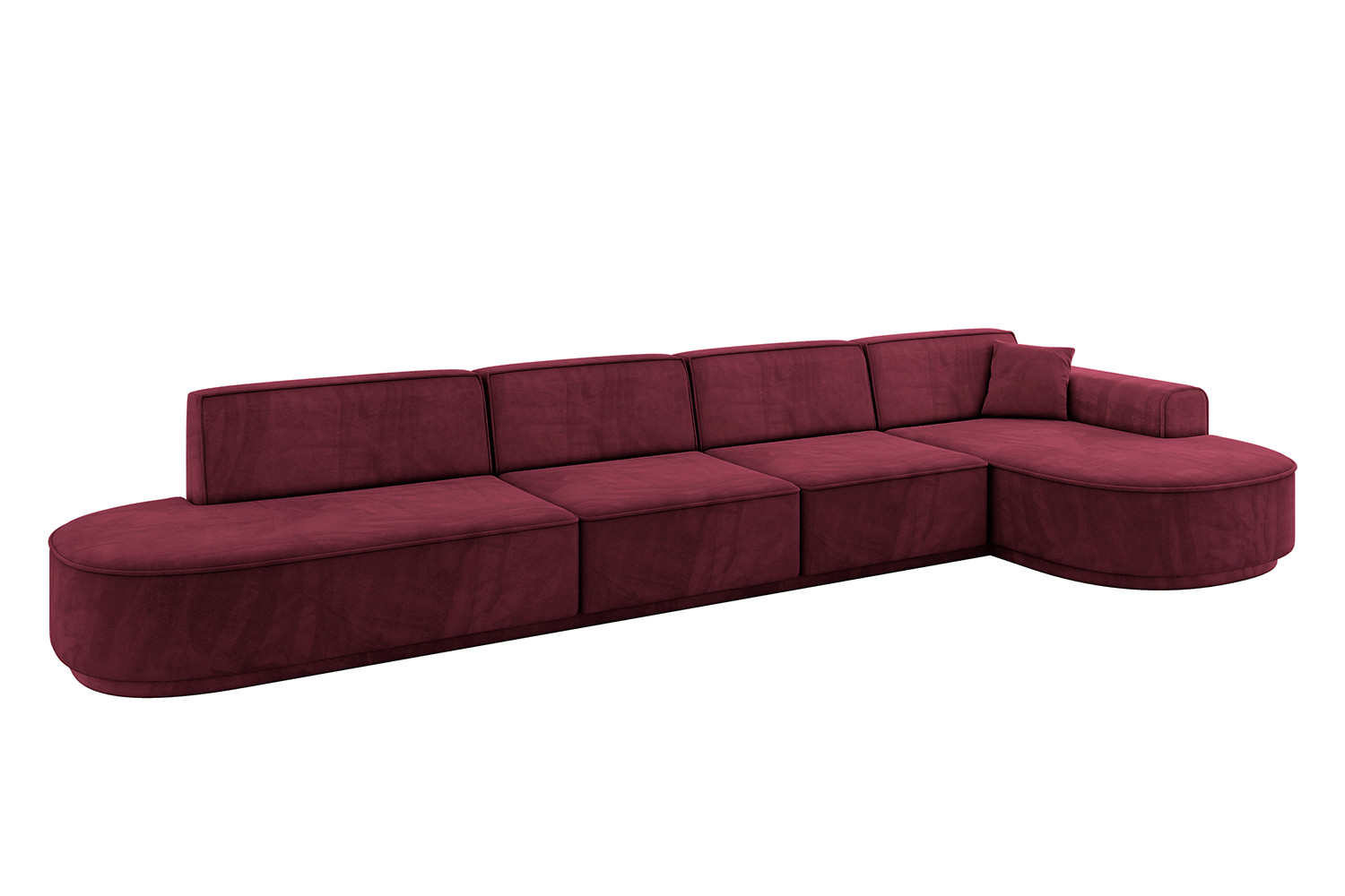 Narożnik prawostronny bez funkcji spania MARI-L3-v3 413x171x83 cm Bordowy