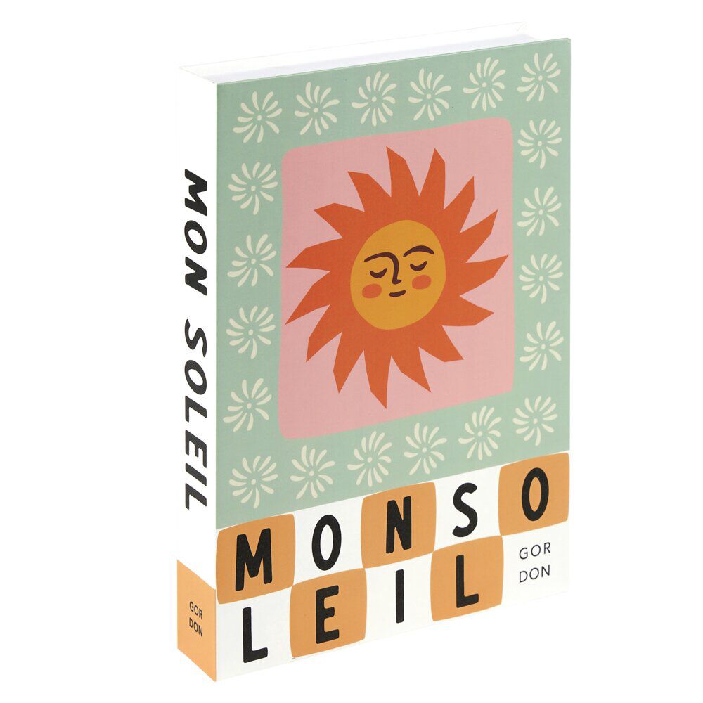 BoÎte livre en carton motif tropical 25x18xép4cm (2 modèles)