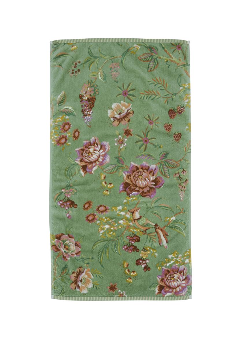 Pip Studio handdoek Secret Garden - 55x100 cm - groen