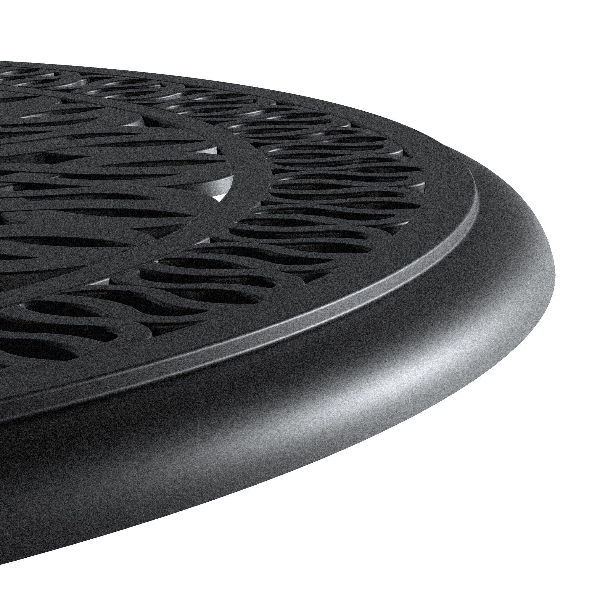 Cast Aluminum Patio Dining Table With Frame and Umbrella Hole