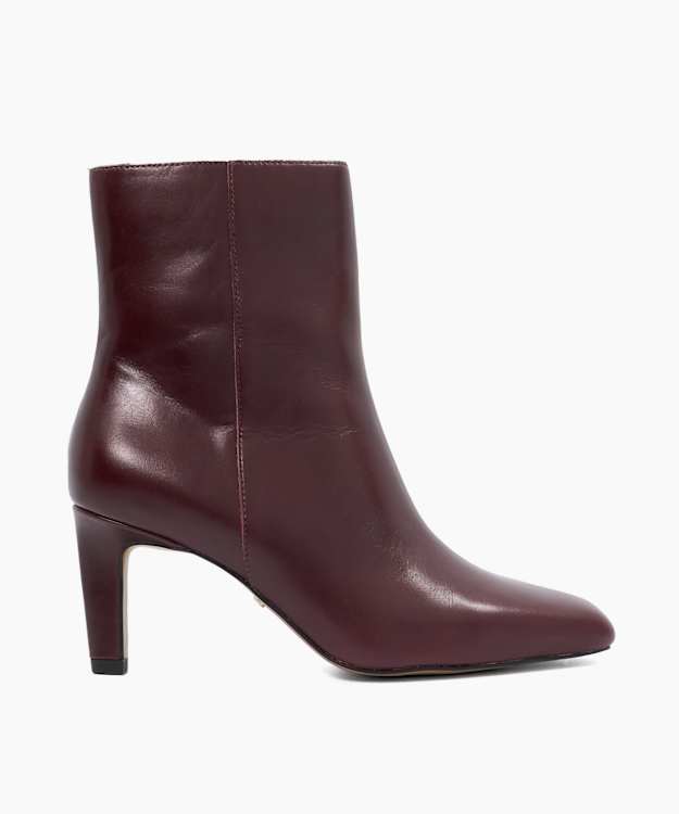 Ovation Burgundy - Leather Heeled Ankle Boots