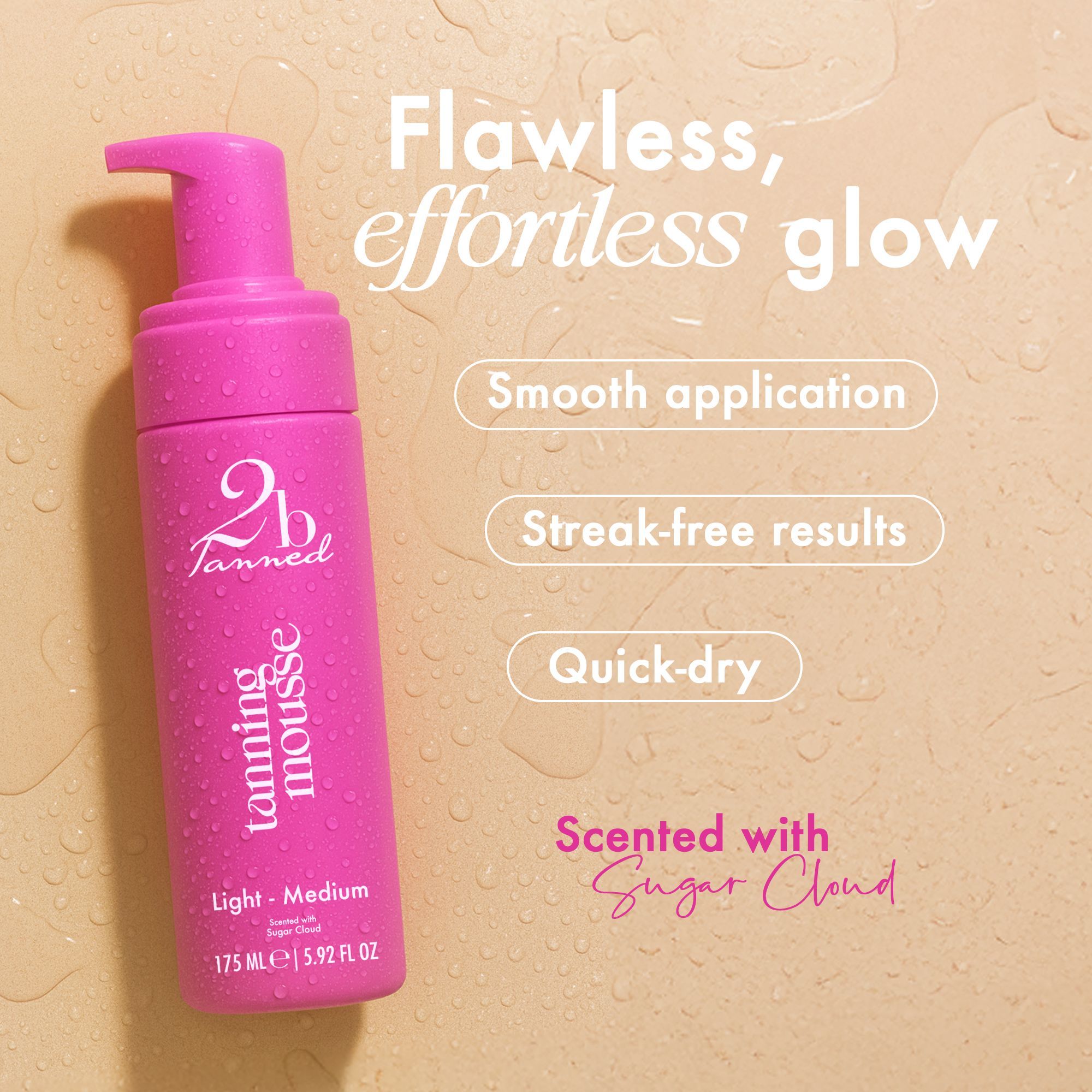 2bTanned Self Tanning Mousse Light to Medium Shade 175ml