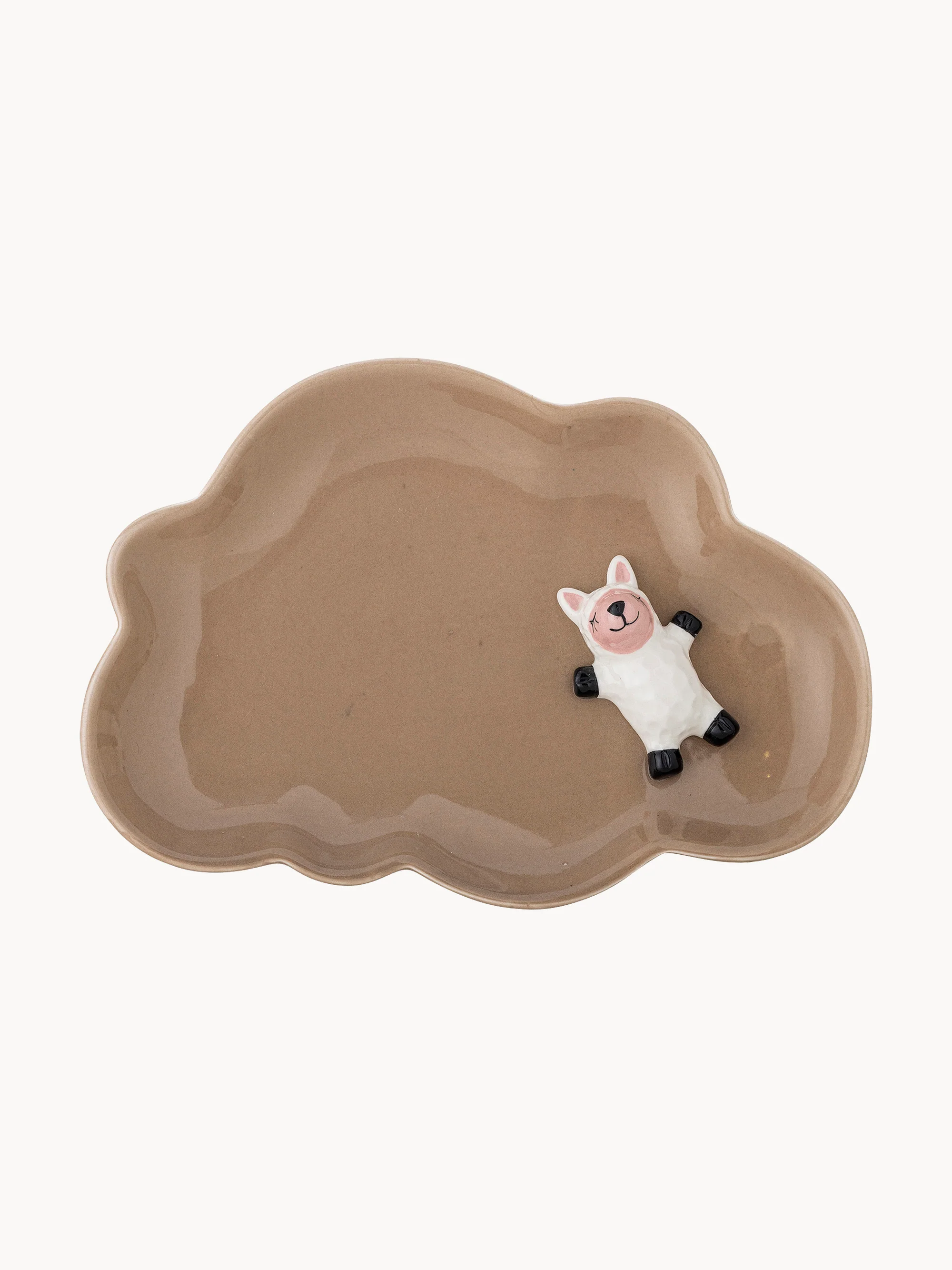 Handgefertigter Kinder-Steinzeugteller Dolly