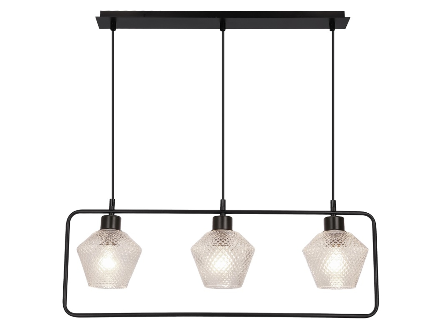 Lampa wisząca Niko 3-punktowa metalowa czarna