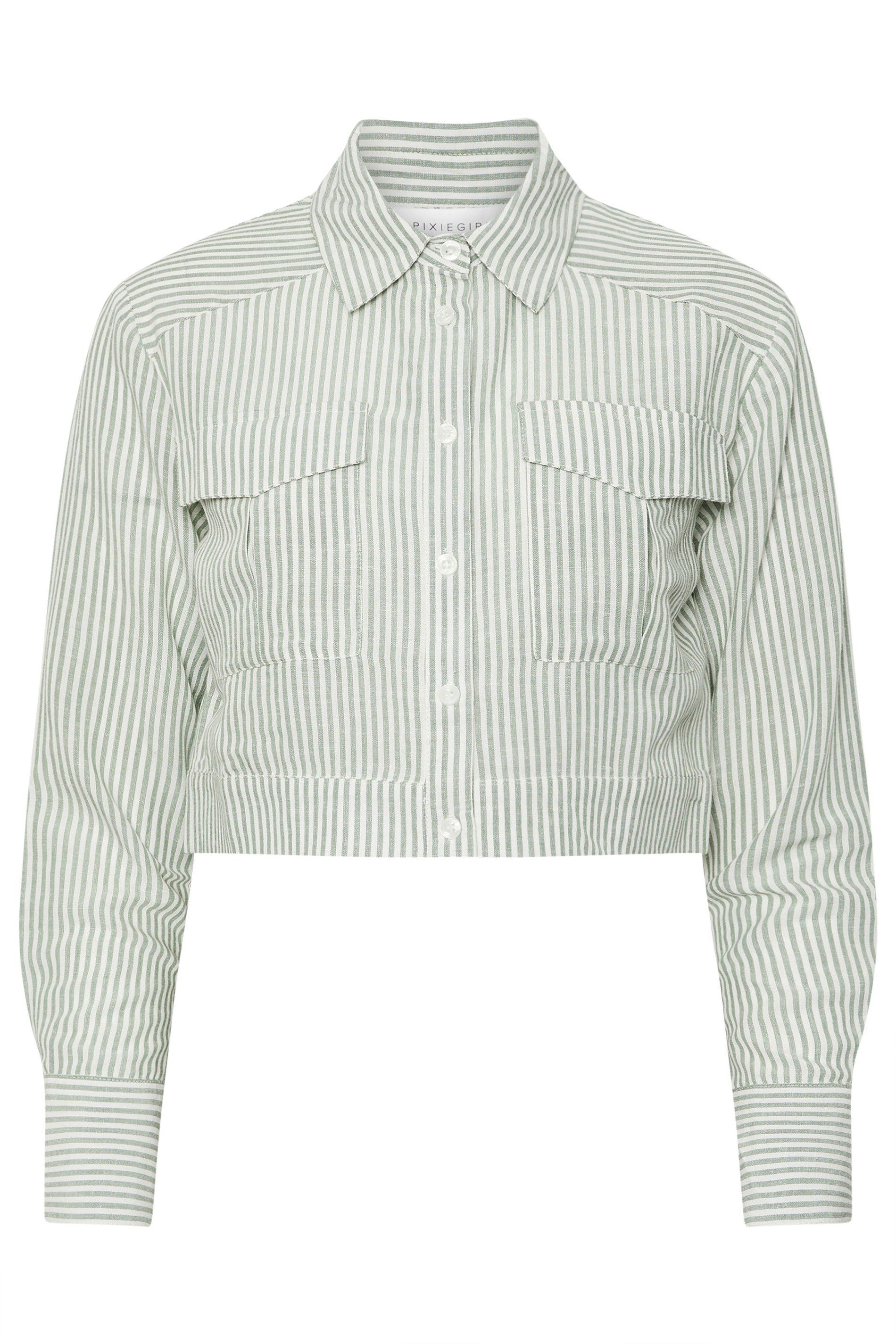PixieGirl Petite Linen Stripe Shirt