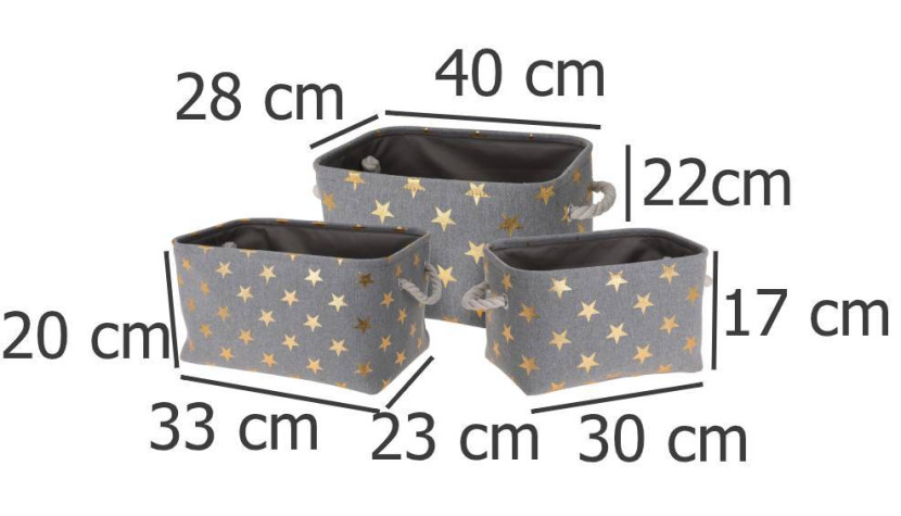 Kosze do przechowywania STARS, 3 rozmiary