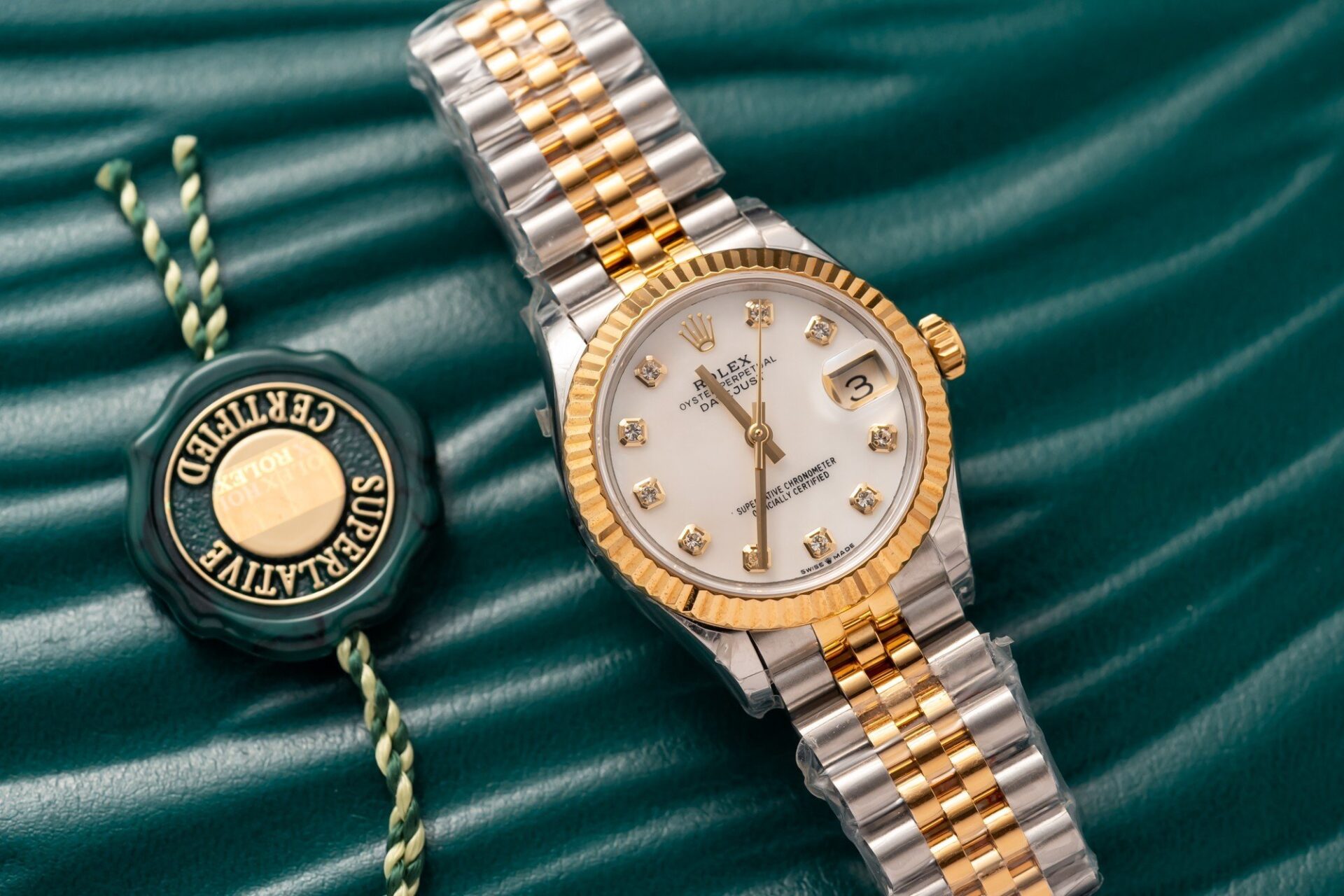 Rolex Datejust 278271 SS/YG Plated White Enamel Dial CZ Diamonds 31mm Jub AAA Replica