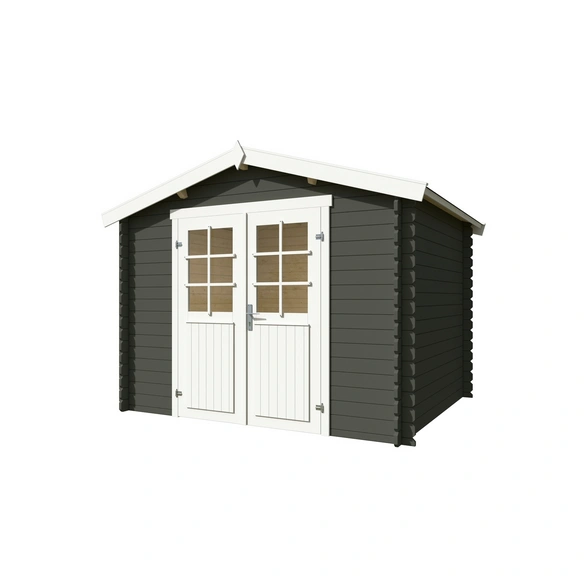 Gartenhaus »Norah«, BxHxT: 307,2 x 233,7 x 250 cm (Außenmaß inkl. Dachüberstand), grüngrau