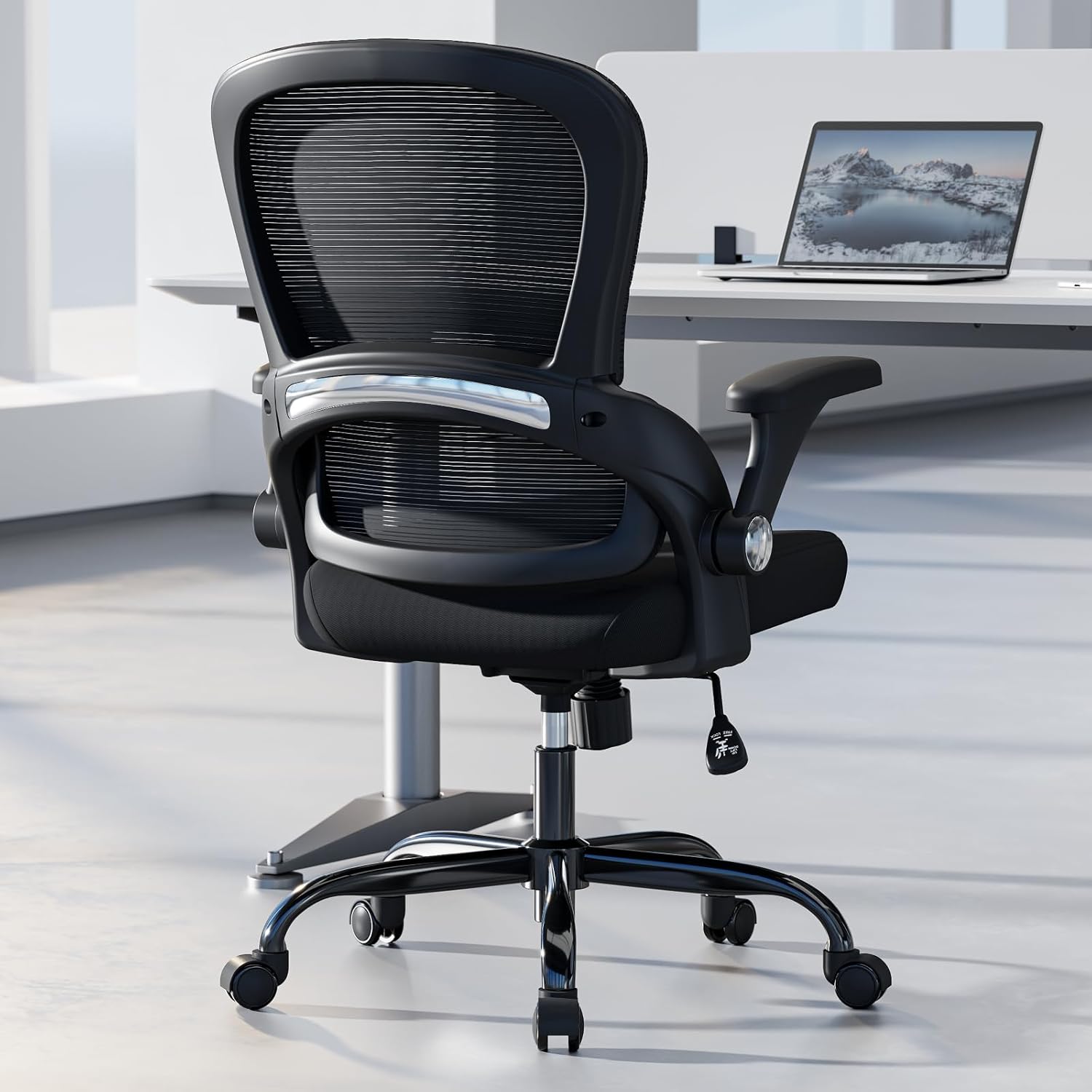 TRALT Office Chair - Ergonomic Office Chair with Back Support, Home Office Desk Chairs, 330lbs Wide Seat Big and Tall Office Chairs, Comfy Desk Chair for Work, Study, Office, Gaming (Black)