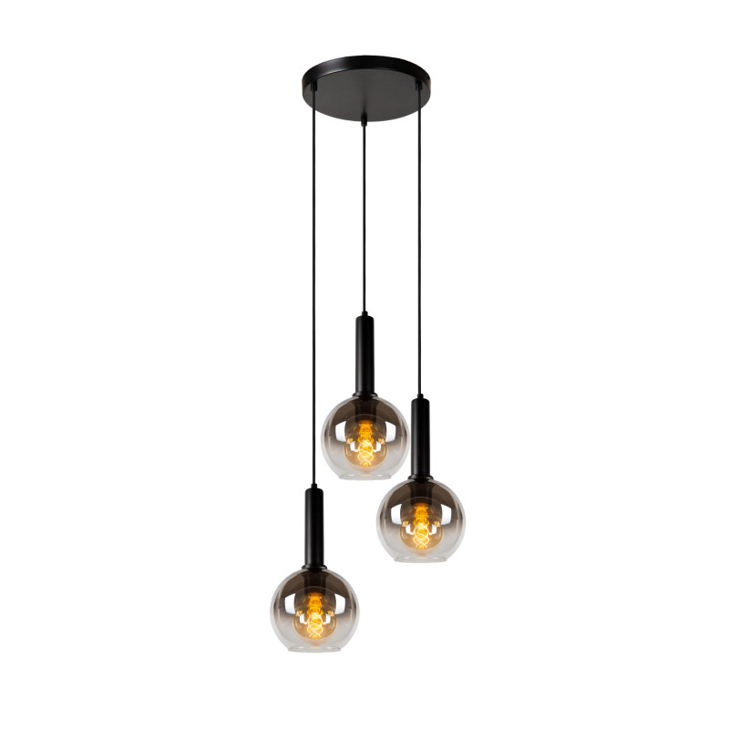 Suspension Marius fumée Ø 48,5 cm E27 3 x 40 W LUCIDE