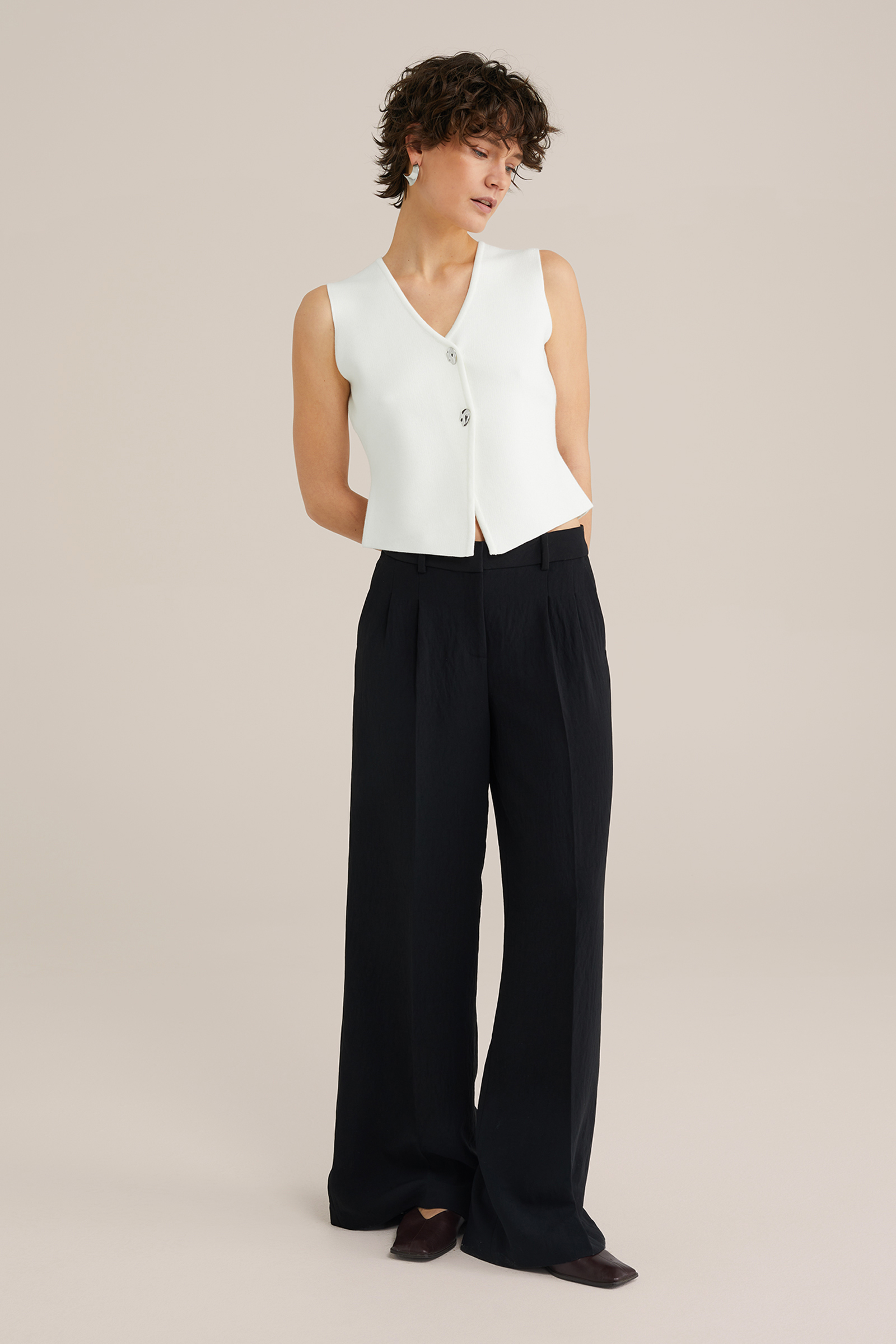 Dames Regular fit gilet van kasjmiermix - THE STATEMENT GILET