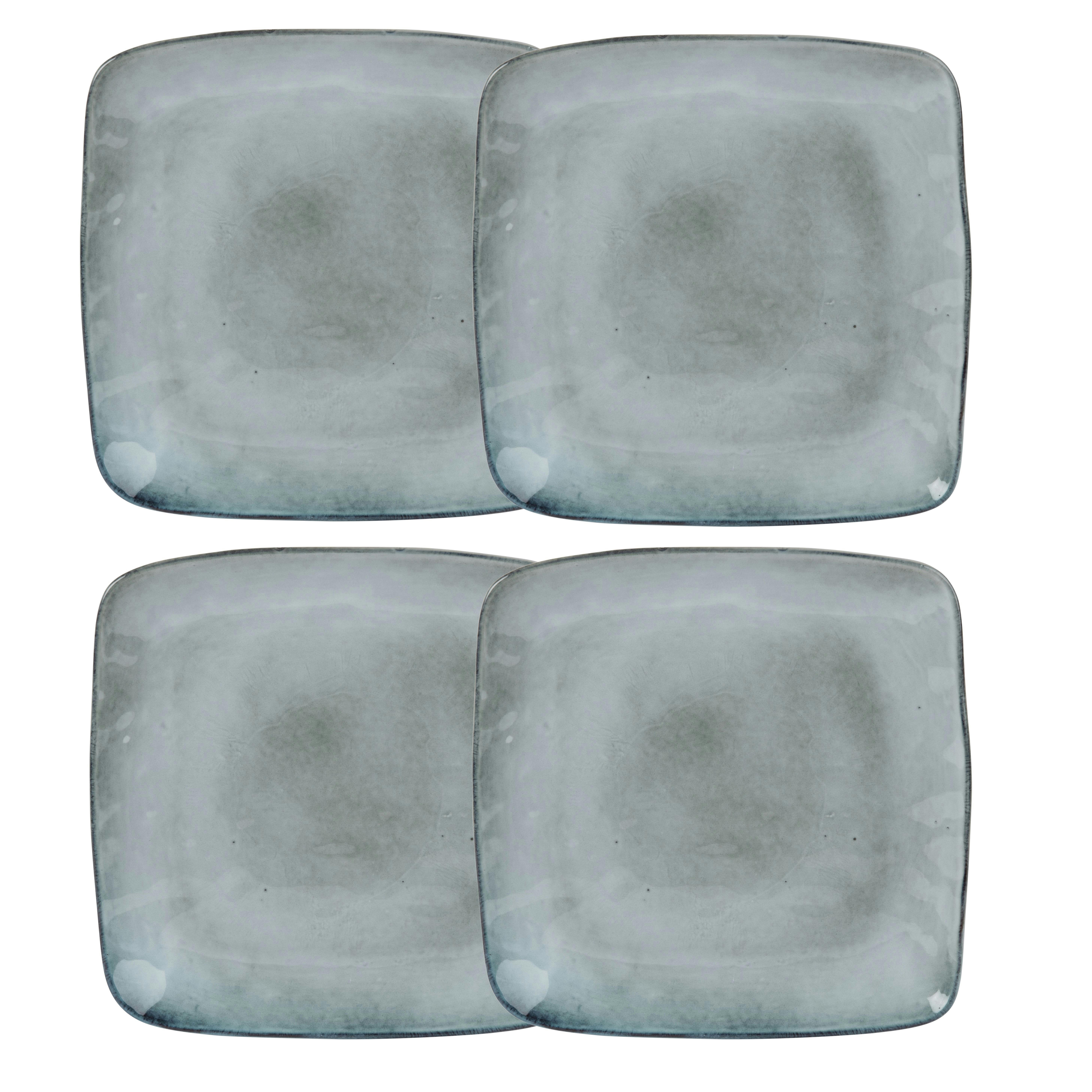 NAGOYA - Assiette plate en faïence grise