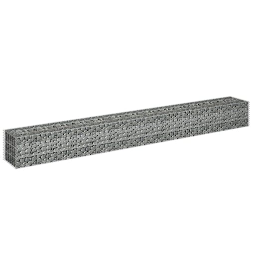 NNEVL Gabion Raised Bed Galvanised Steel 270x30x30 cm