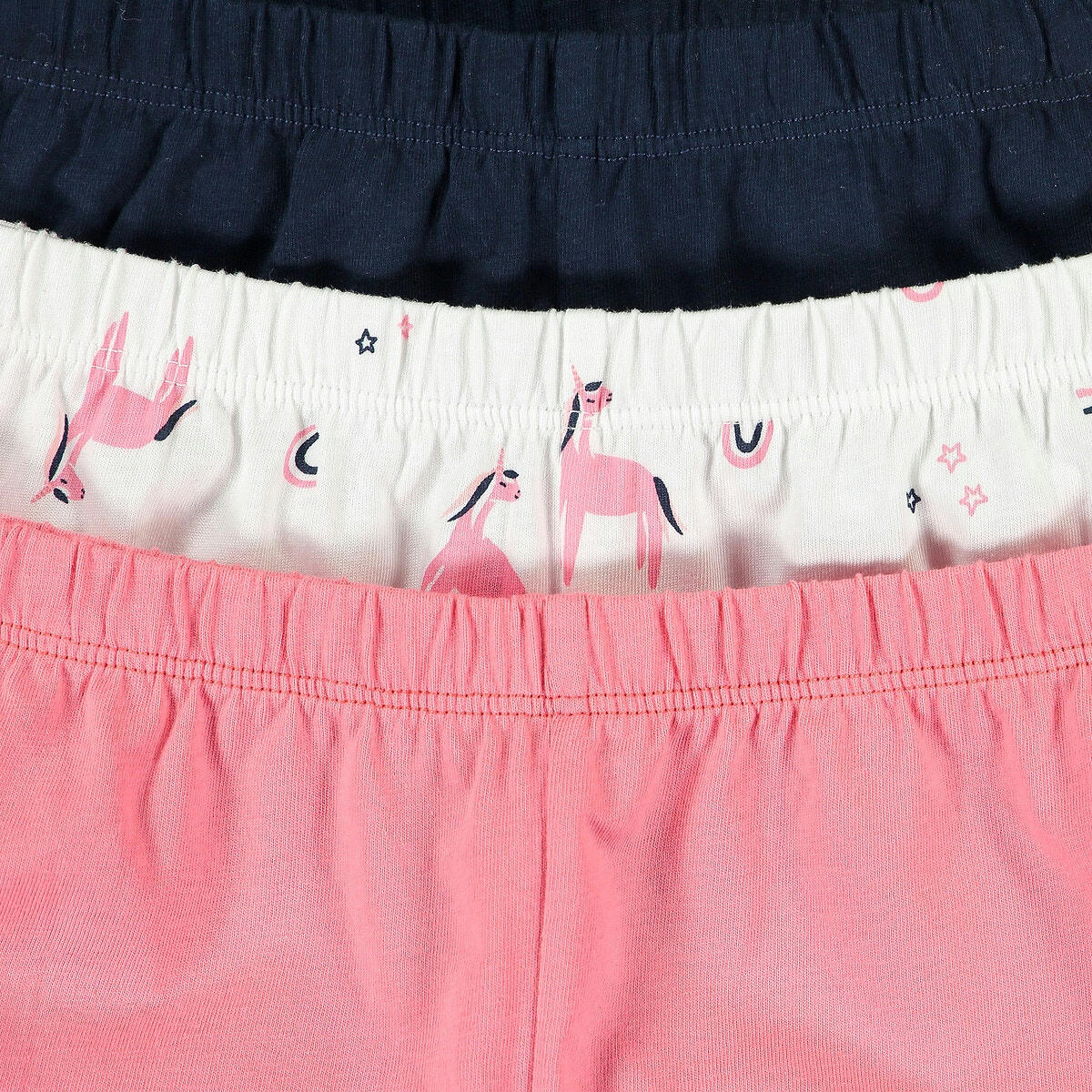 Lot de 3 pyjashorts imprimé licorne