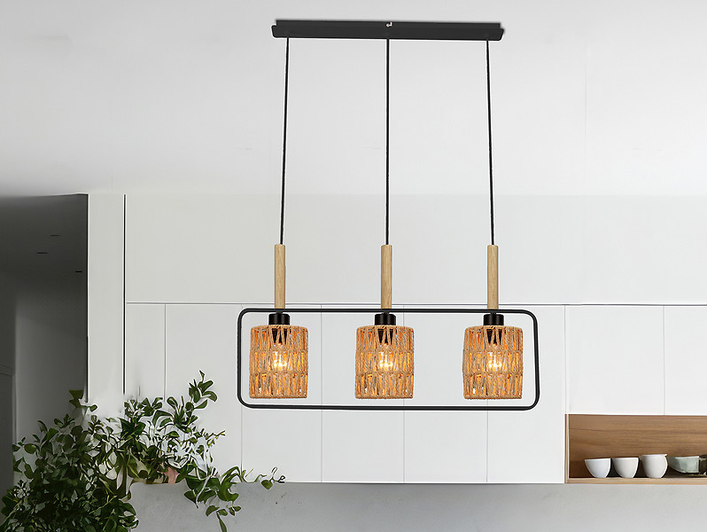 Lampa wisząca Crown 3-punktowa metalowa czarna