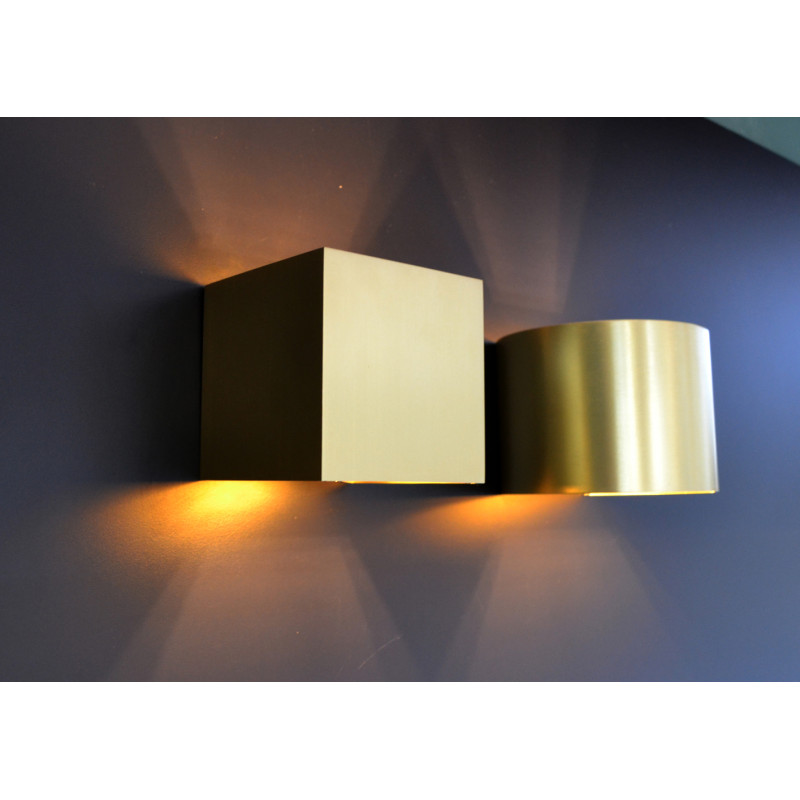 Applique LED Xio carrée dorée mate 3,5 W LUCIDE