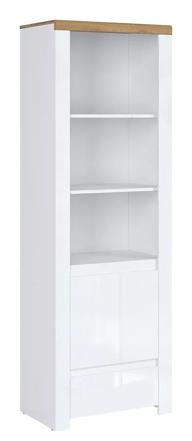 Wąski regał słupek biały - Sarvian