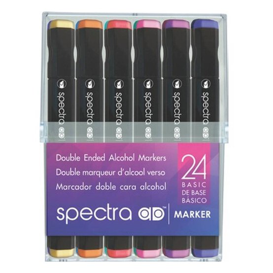 Basic Colours Spectra AD Markers 24 Pack