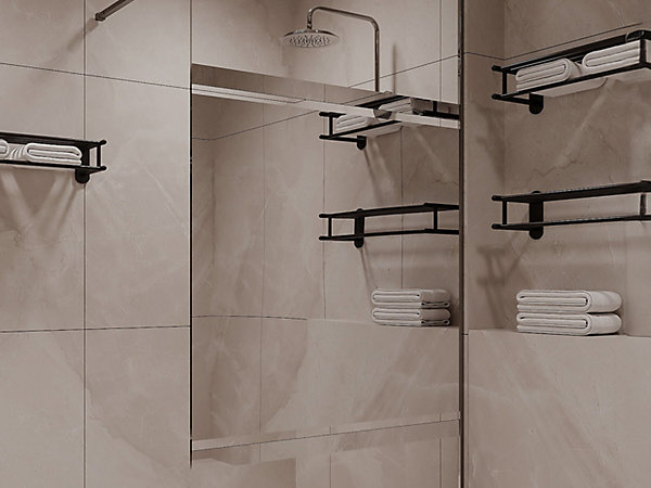 Paroi de douche à l'italienne avec effet miroir - 120 x 200 cm - ZENADO