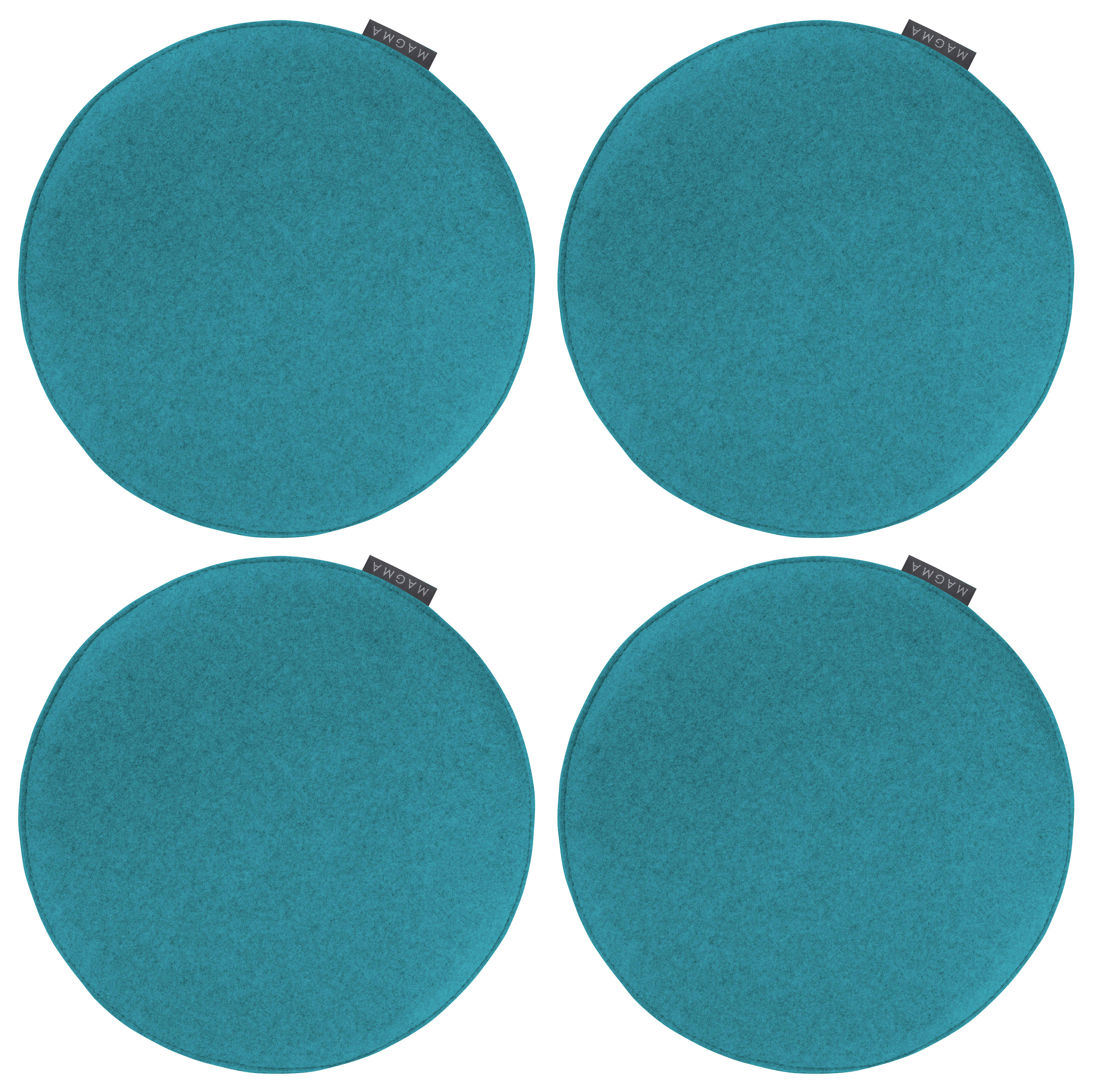 AVARO - Galettes de chaises rondes beige naturel - Lot de 4 -Ø 35cm