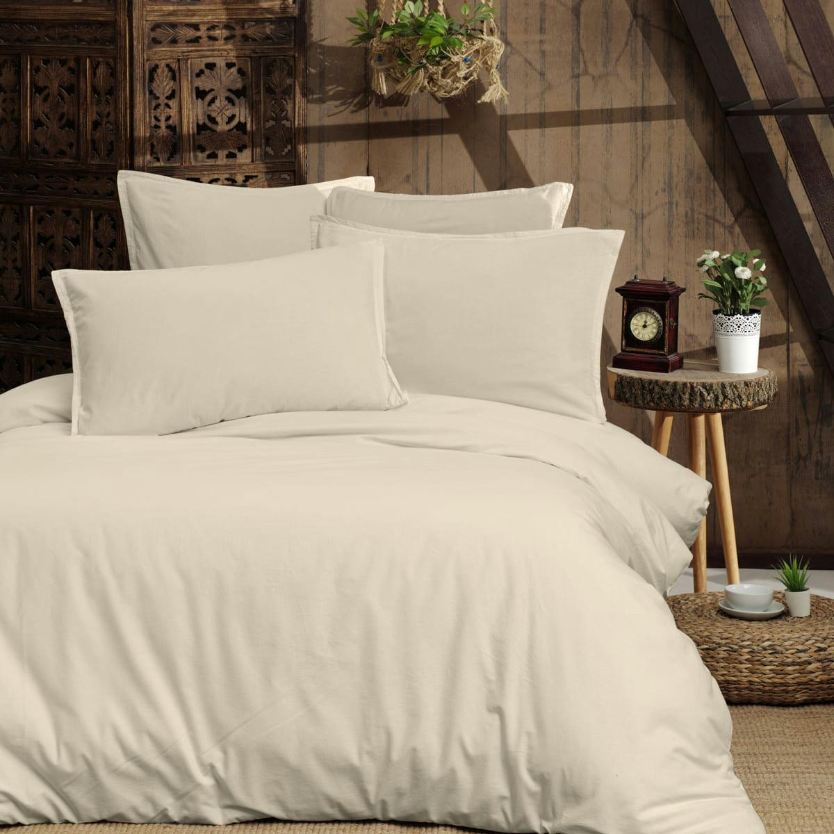 STUDIO - Housse de couette en coton  ficelle 140x200 cm