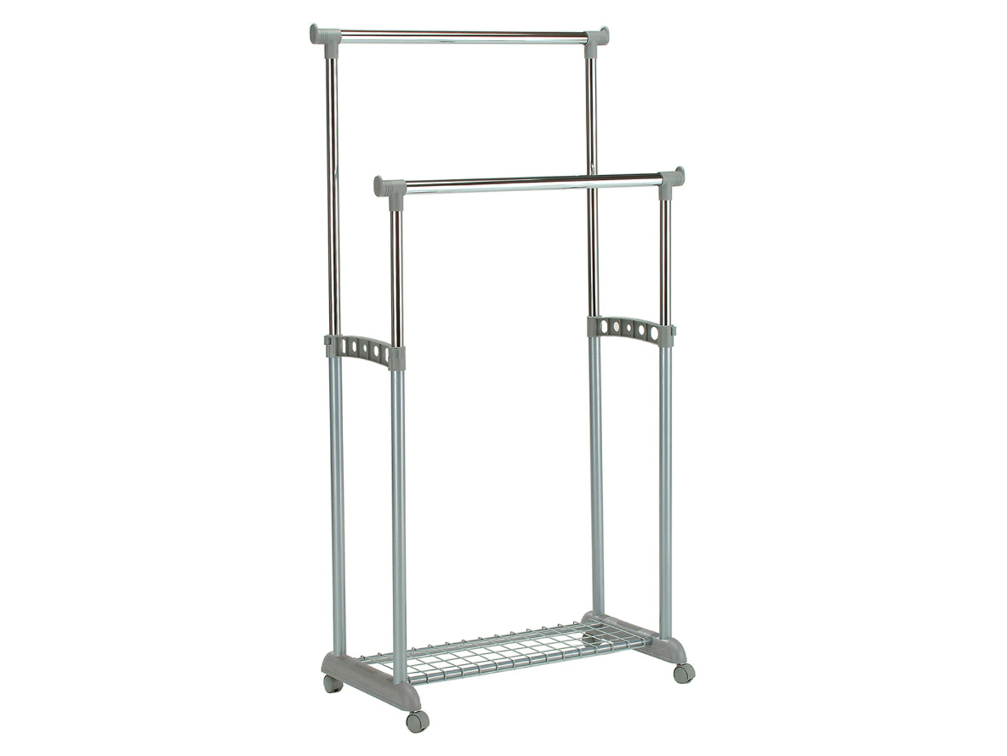 Wieszak Elisa85 cm podwójny mobilny szary
