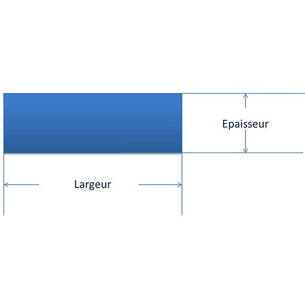 Fer plat acier 80mm ep 6 mm, Longueur : 3 metres - Comment Fer