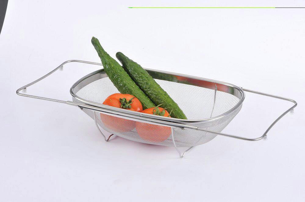 Stainless Steel Expandable Strainer, 13.5 x 9.5-in, 3.21-L