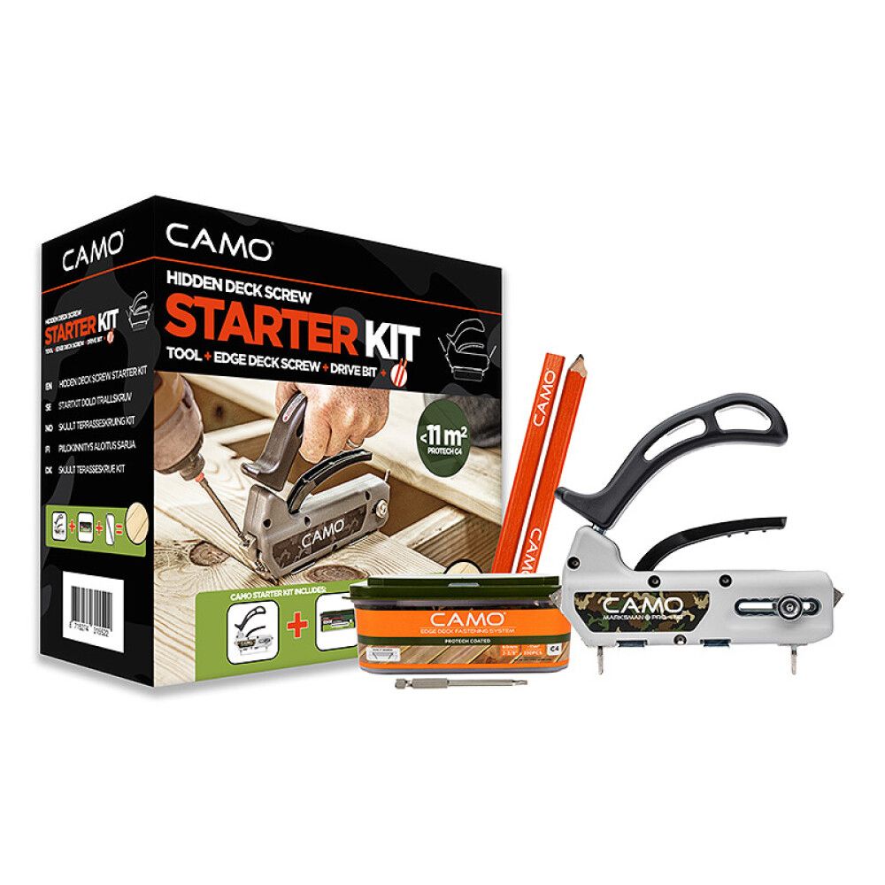 STARTSETT CAMO SKJULTE TERRASSESKRUER C4 60MM 350STK