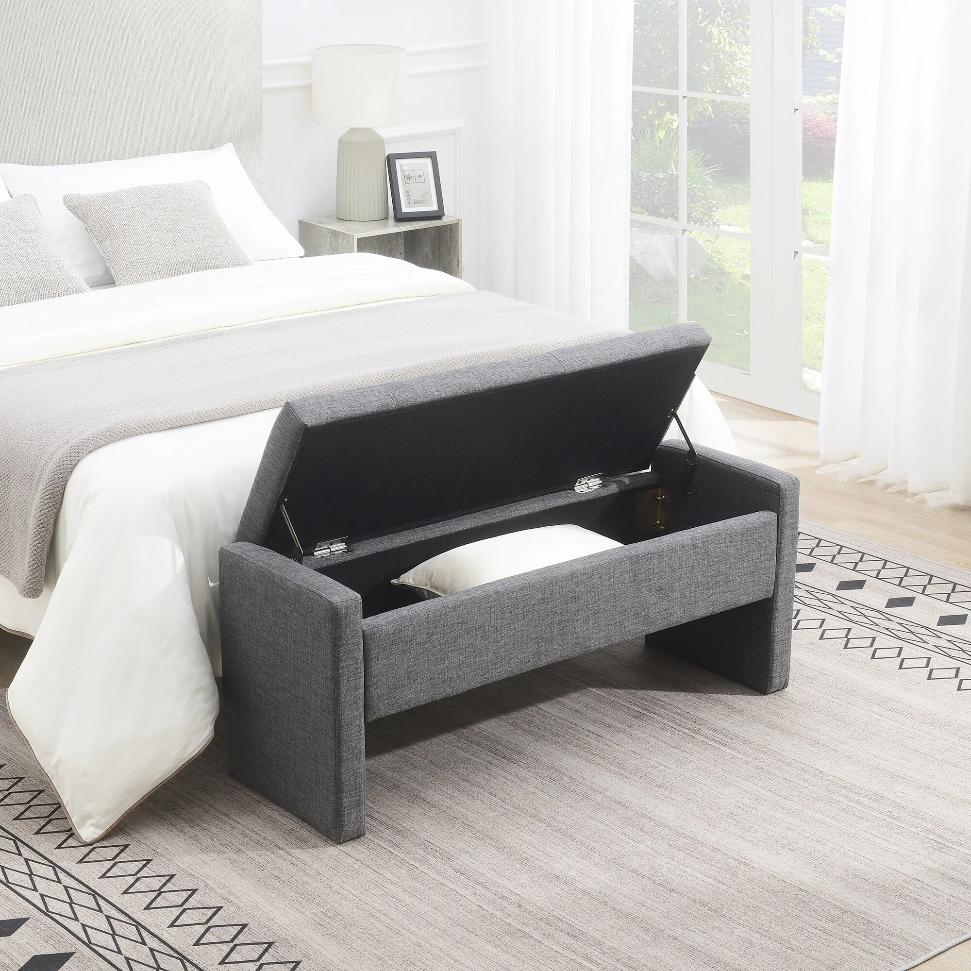 GDFStudio- Alice Foam Bed End Bench with Storage