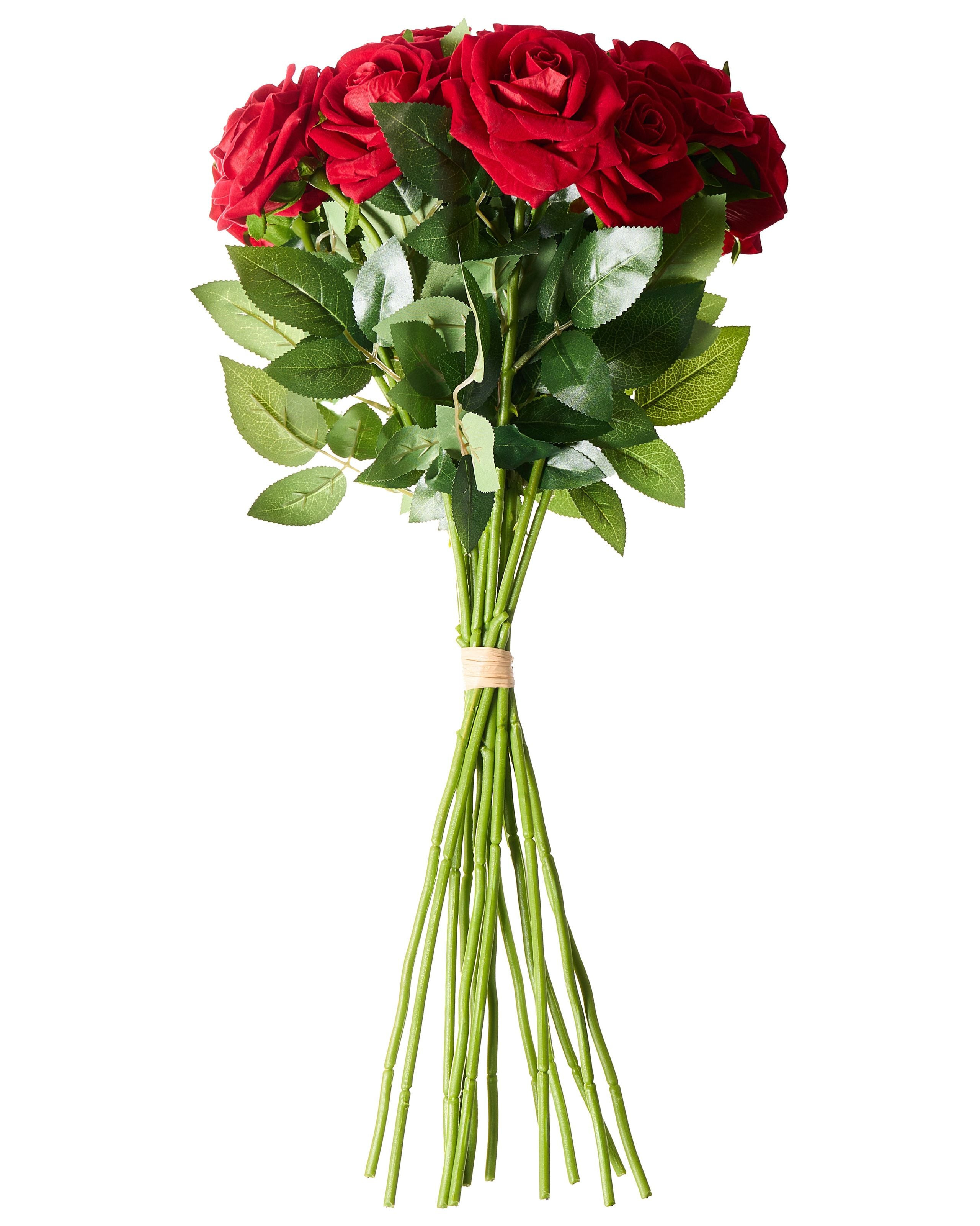 Bukiet sztucznych kwiatów róże 60 cm czerwony