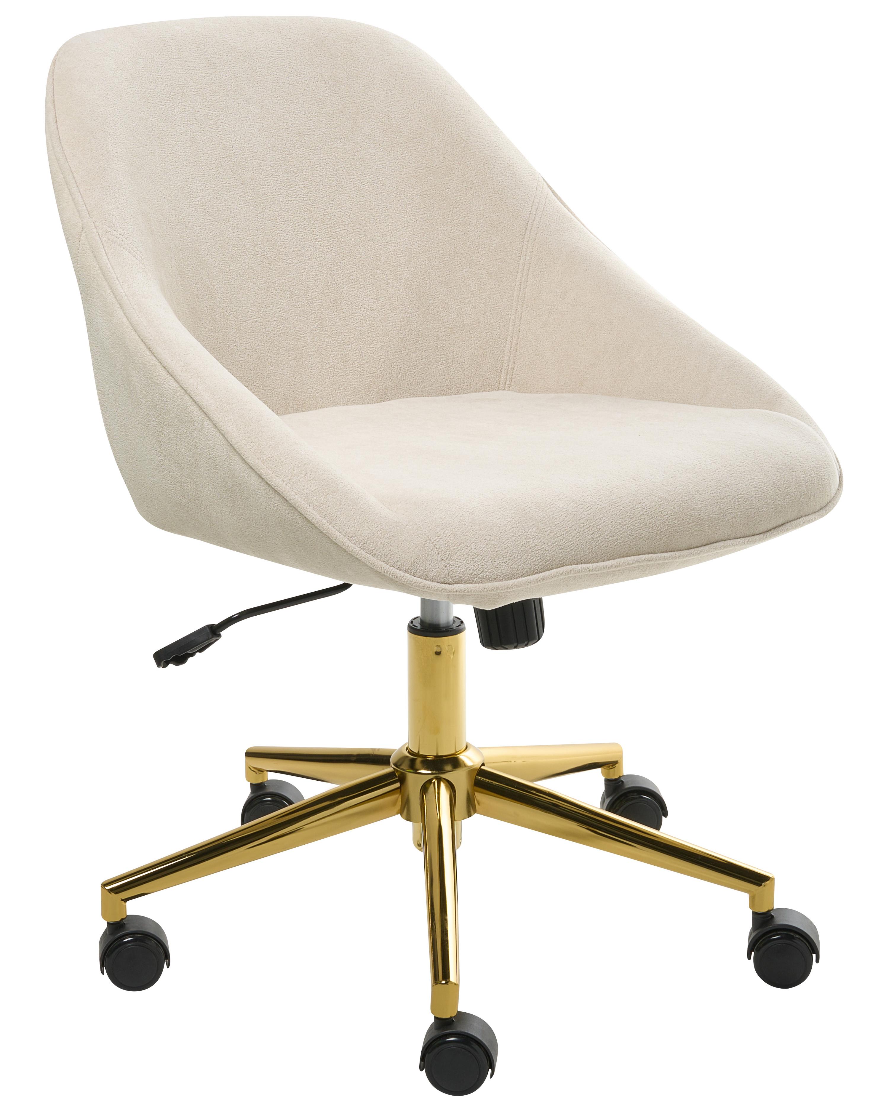Desk Chair BARDSDALE Velvet Light Beige