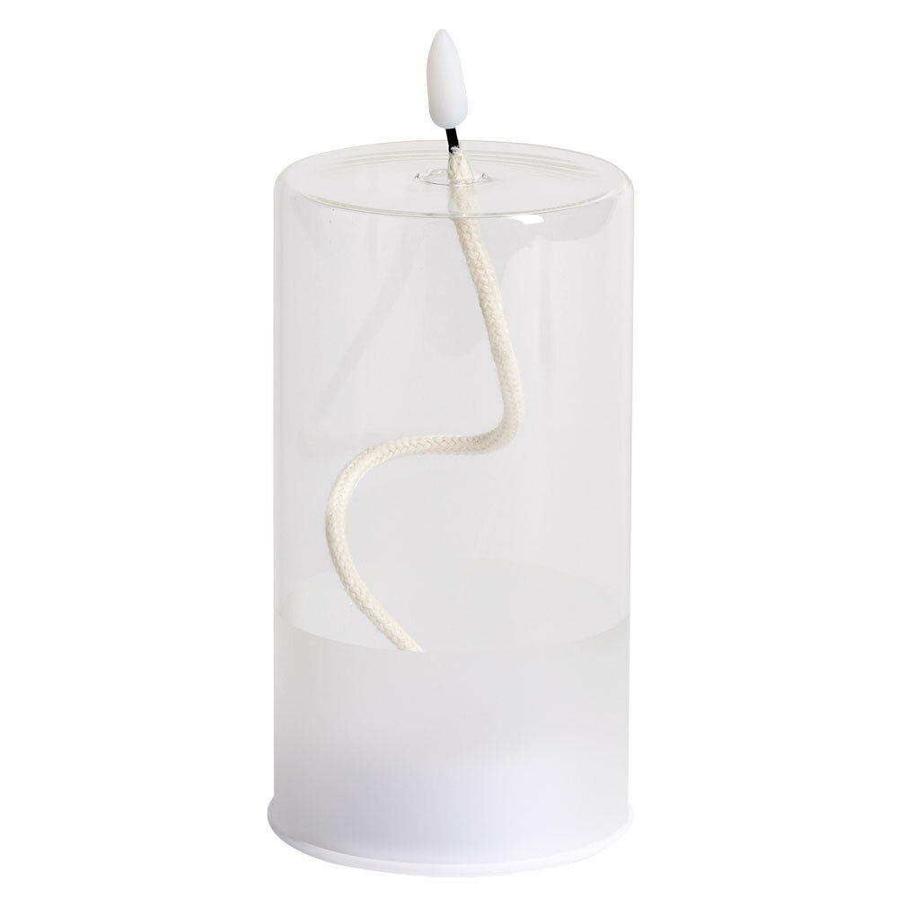 Bougie en verre à LED Ø8xH15cm