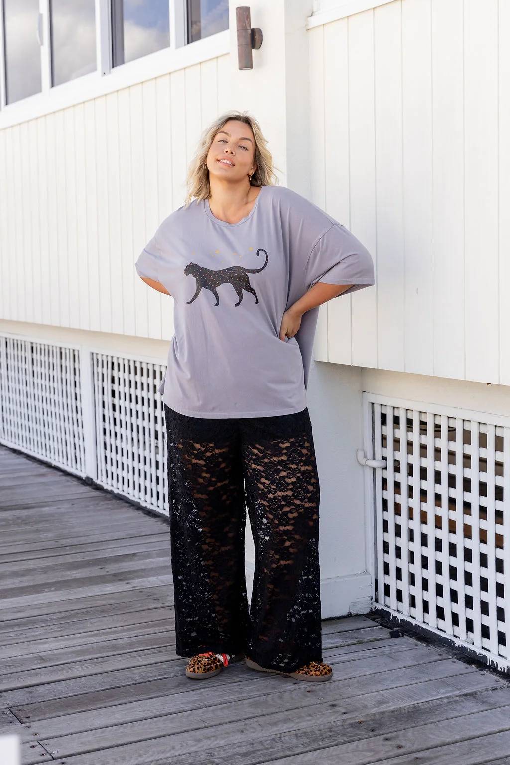 Honey Lace Pant in Black