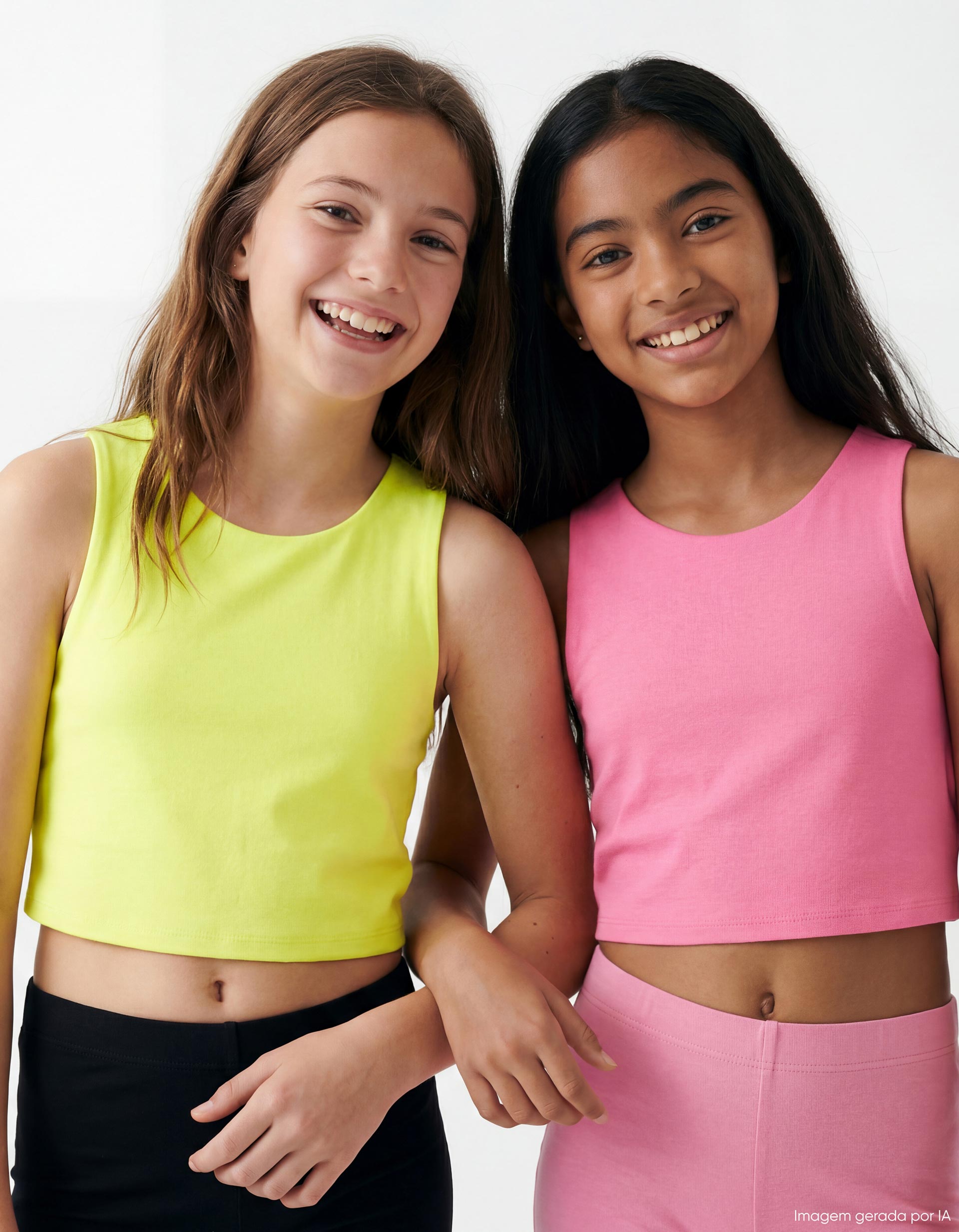 Crop Top, Menina, Rosa