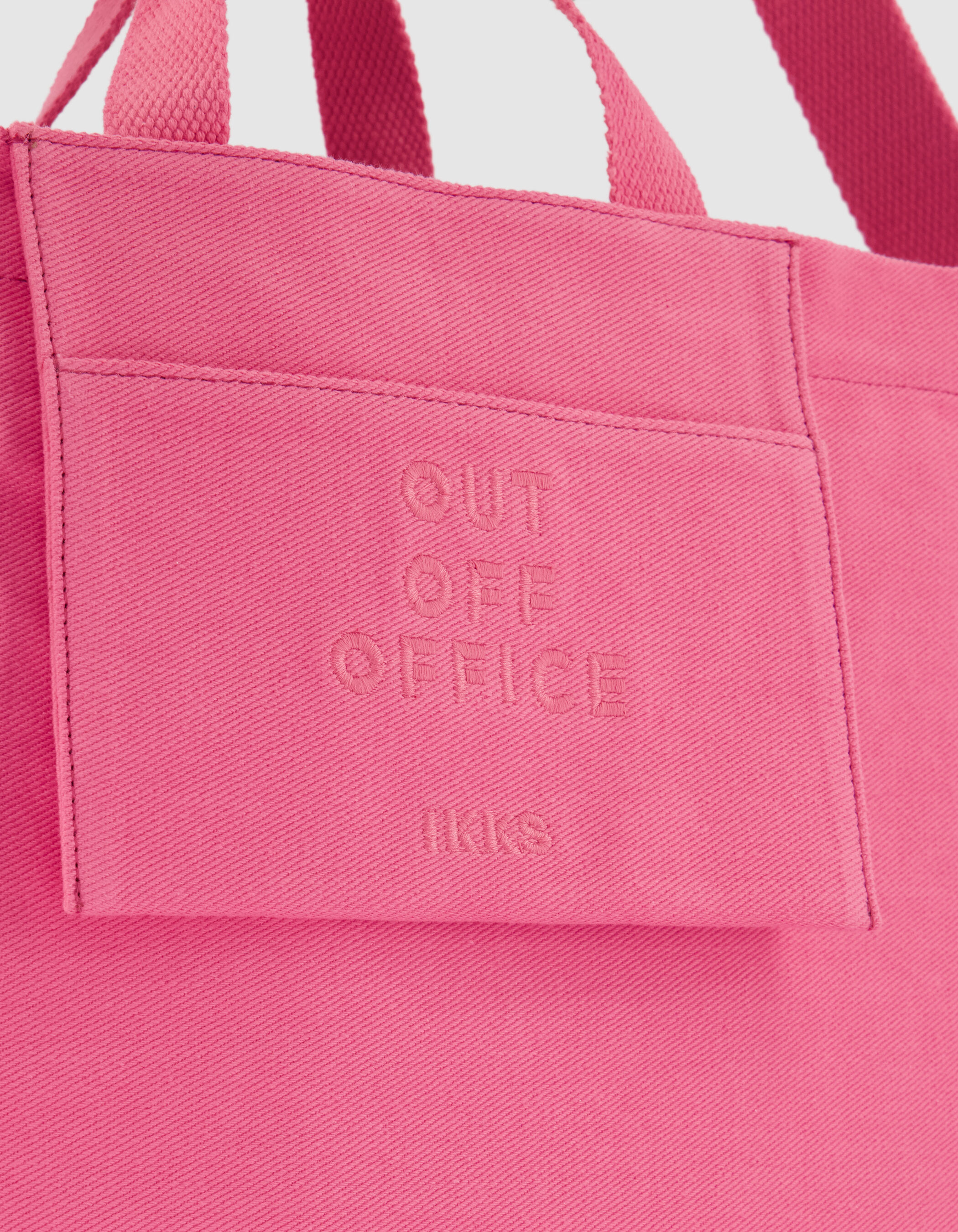 Sac totebag vert toile broderie Femme