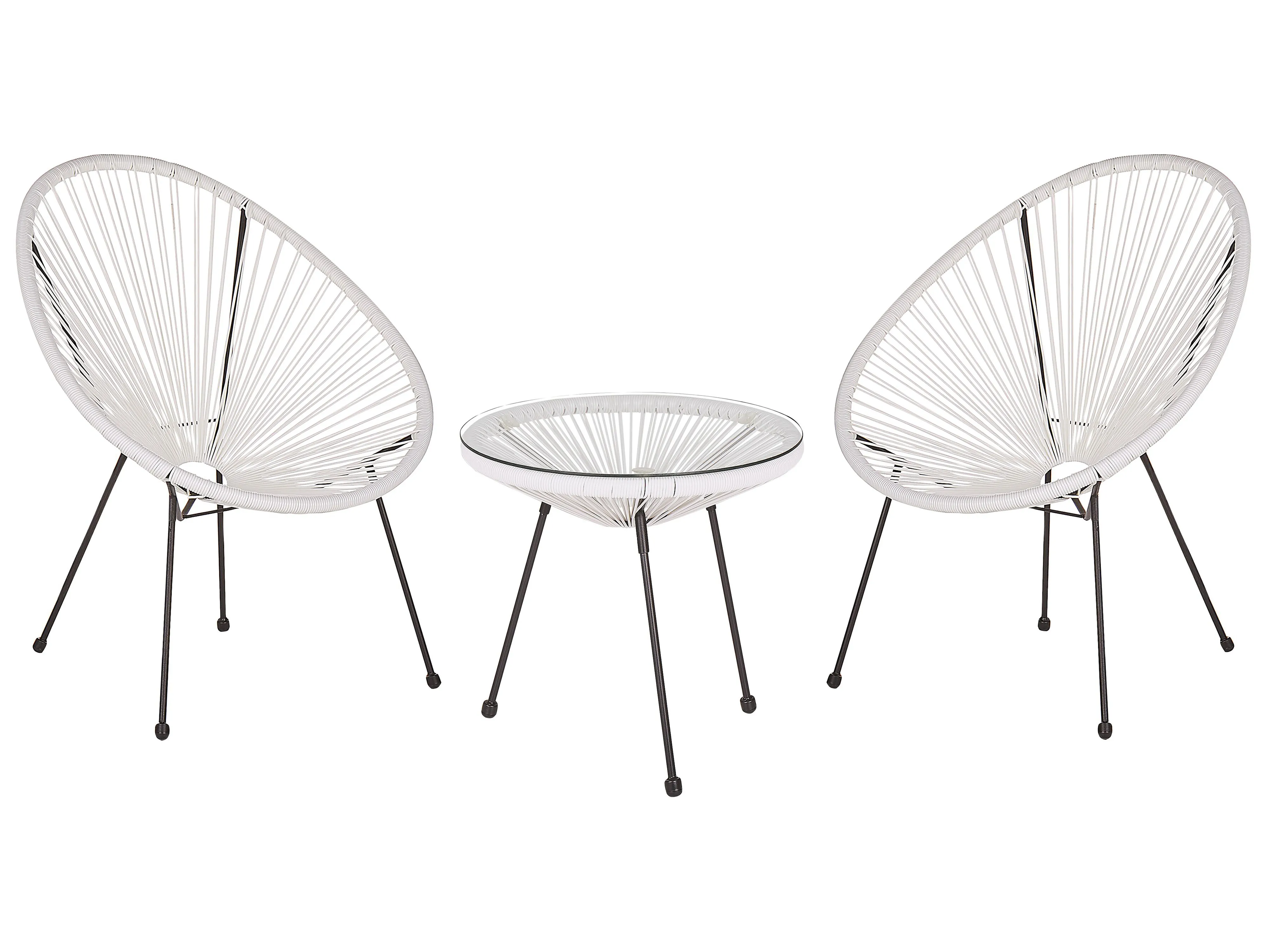 Garden Chair ACAPULCO II PE Rattan White