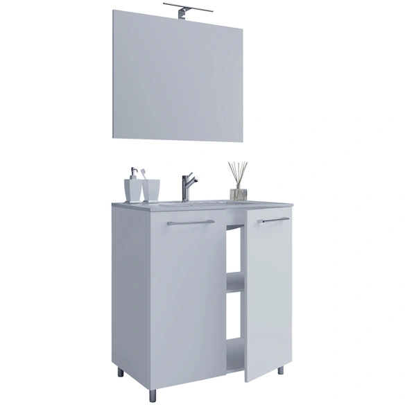 Badmöbel-Set, Breite Waschtisch: 80 cm